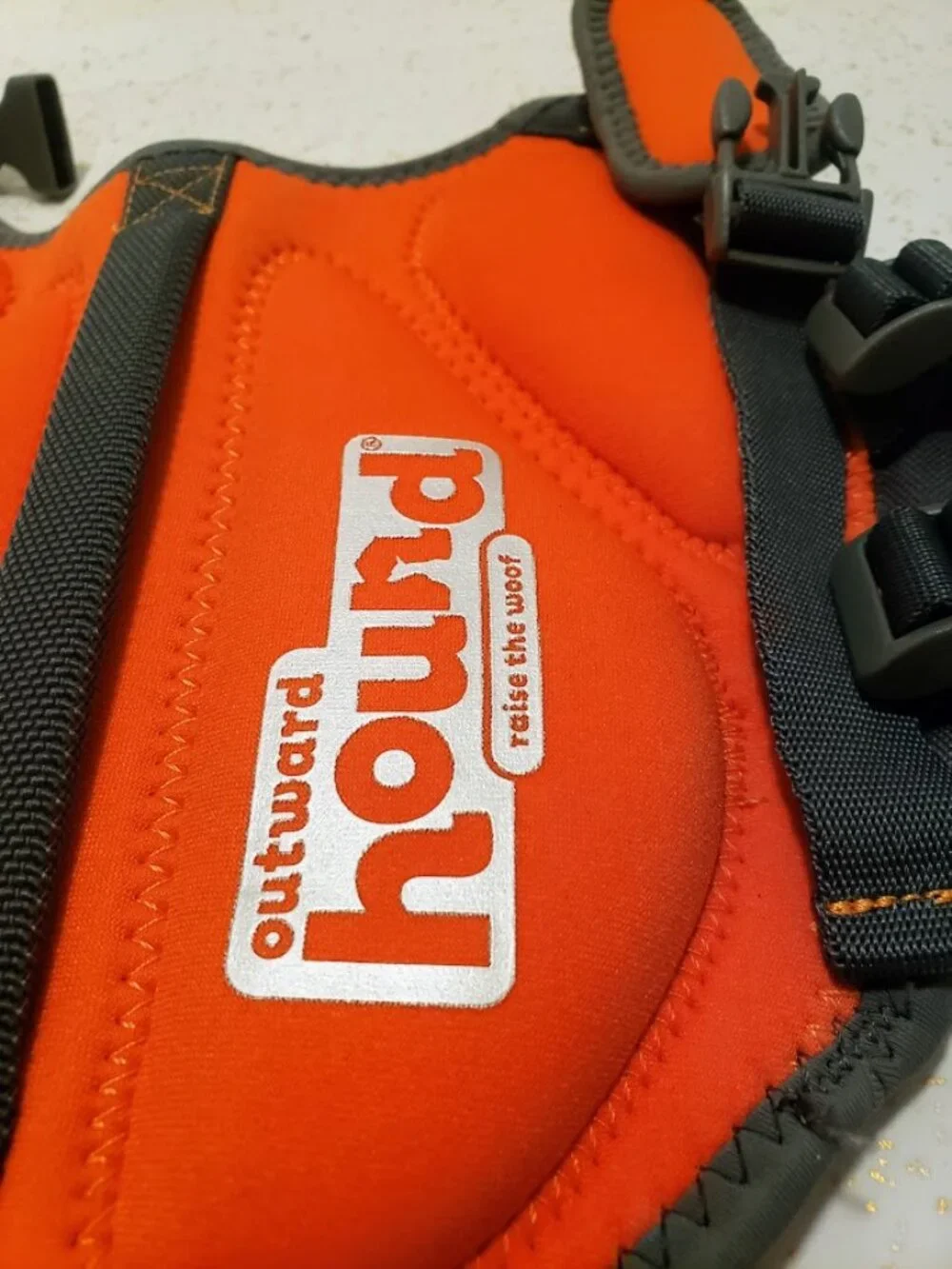 Outward Hound Orange Dog Life Jacket Vest Safety Harness Size XS